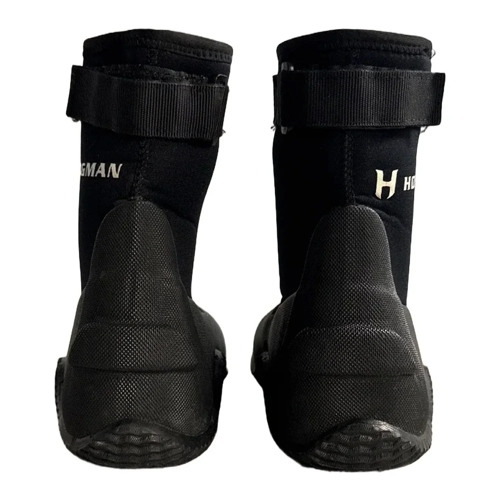 Hodgman Neoprene Wading Boots Mens 8 Black Zip Up Fishing Shoes B37595-NEO
